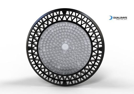 240W UFO Yüksek Bay Işık Çanı 140LPW DALI PIR Karartma Meanwell LUXEON PC Sertleştirilmiş Cam