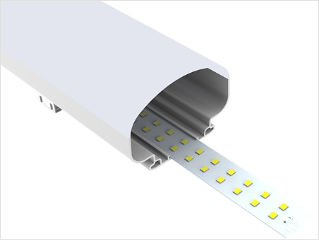 Depo Uygulanan 1200mm Led Tri Proof Işık 160LPW 40W Full PC Muhafaza Uzun Ömürlü