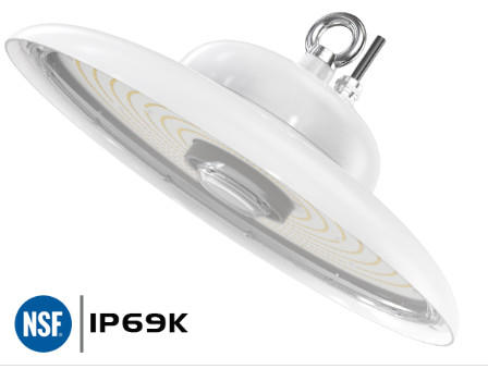 Gıda Endüstrisi için NSF UFO Yüksek Bay Standart Sertifikalı Tasarım IP69K IK10