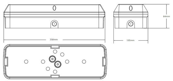 8W Acil Durumlu ve Hareket Sensörlü IP65 Duvar Tipi LED Sundurma Lambası