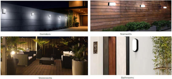 8W Acil Durumlu ve Hareket Sensörlü IP65 Duvar Tipi LED Sundurma Lambası