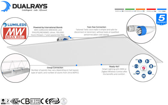 Dualrays F5 Serisi LED Projektör 1000W LED Açık Spor Aydınlatma Meanwell Sosen Sürücü Opsiyonel
