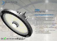 200W HB4 Tak-Çıkar Hareket Sensörü UFO High Bay 160LPW Verimlilik Meanwell HBG ELG HLG Sürücü Opsiyonel 5 Yıl Garanti