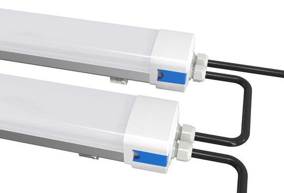 Atölyeler Depo için IK08 Tri Proof LED Işık 40W IP66 5ft Su Geçirmez Al PC