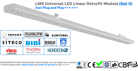 Evrensel Lineer Güçlendirme LM5 Line Versiyonu IP65 5ft Led Tüp Işık 55W PC Kapak UV IR Cıva Ücretsiz