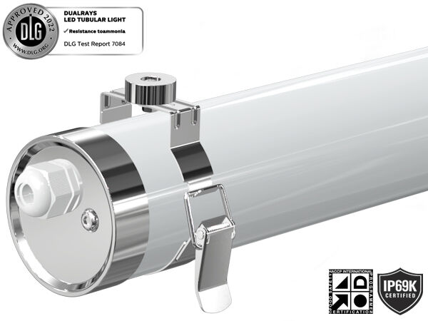 IP69K IK10 PMMA TB6 LED Tubular Işığı Anti-UV Amonyak