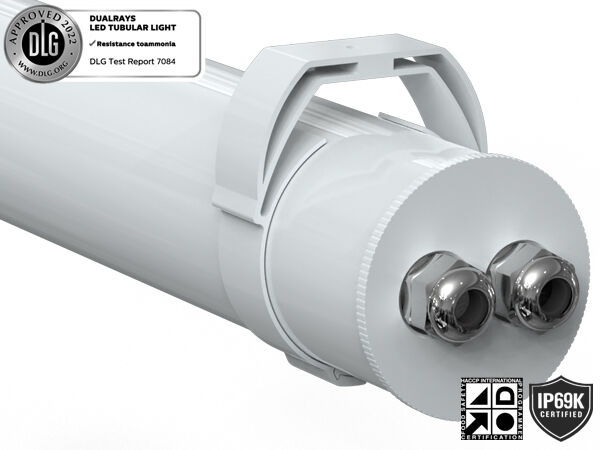 1.5m 60W IP69K IK10 TB7 LED Çiftlik için tüplü ışık 3 veya 5 kablo ile bağlanabilir
